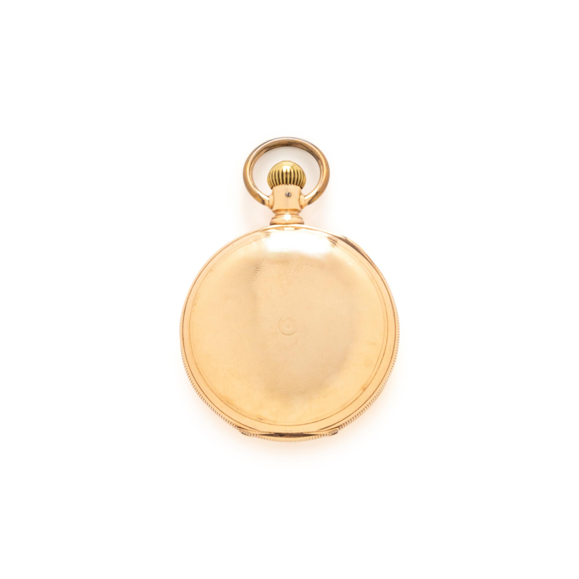 ELGIN, YELLOW GOLD POCKET WATCH