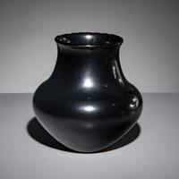 Maria Martinez (San Ildefonso, 1887-1980) — Blackware Pottery Vase, with Gunmetal Finish 1956-1959
