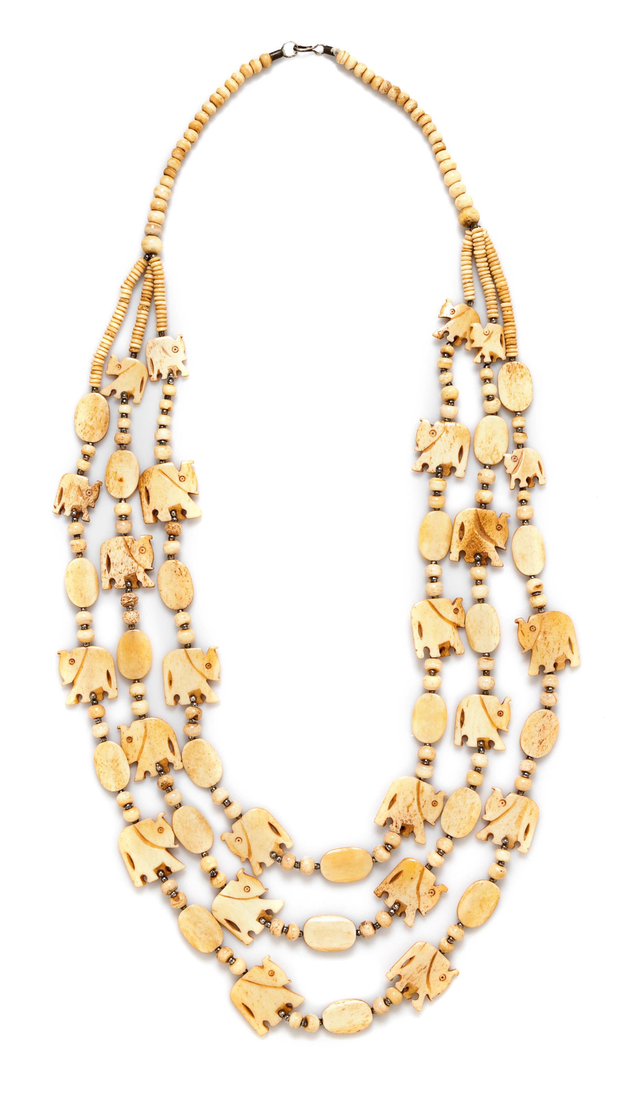 A Multi-Strand Bone Necklace, 1970-90s