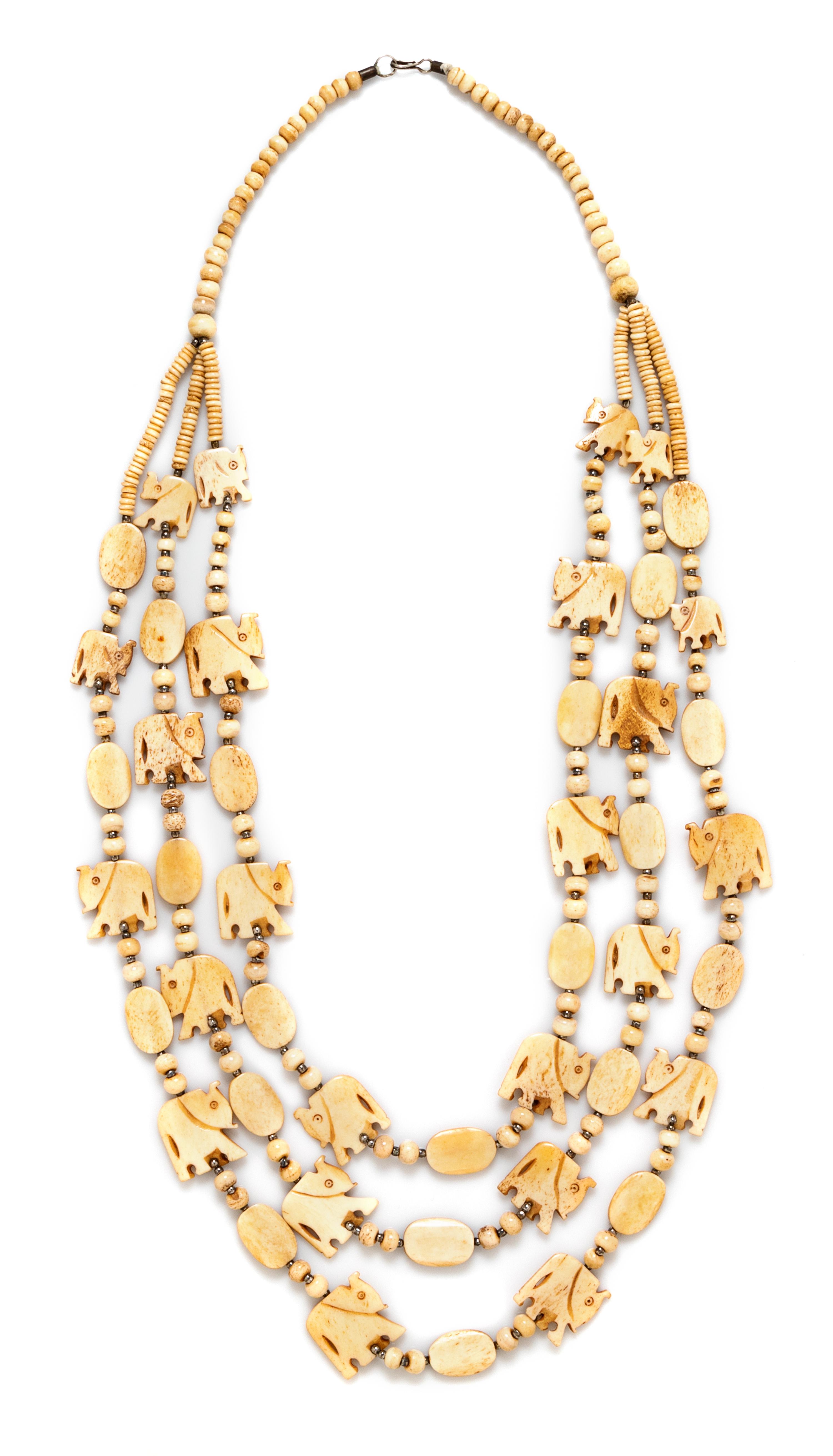 A Multi-Strand Bone Necklace, 1970-90s