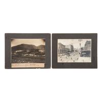 [CALIFORNIA]. A group of stereoviews and photographs of the San Francisco area, including depictions of earthquake and fire aftermath, comprising: