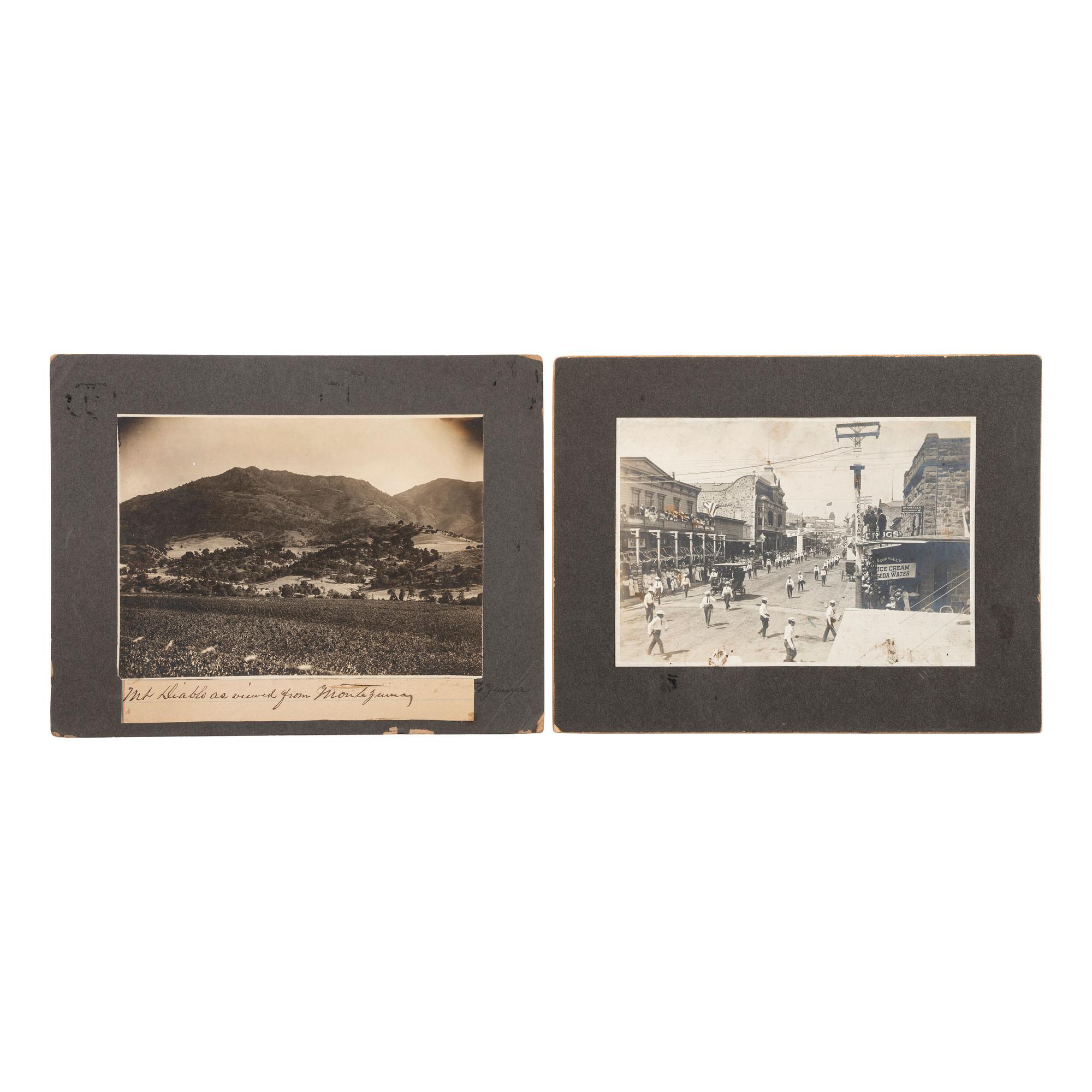 [CALIFORNIA]. A group of stereoviews and photographs of the San Francisco area, including depictions of earthquake and fire aftermath, comprising: