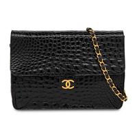Chanel, Flap Bag in Black Crocodile