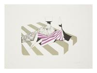 Two Seated Figures on Green Stripes , 1972