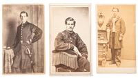 [CIVIL WAR]. A group of 3 CDVs of Identified Brown Water Navy officers, incl. L.A. Frailey, William D. Gregory, and Will Shillito.