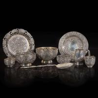 A group of Chinese export silver table wares 外銷銀餐具一組 Late 19th to early 20th century ??????????