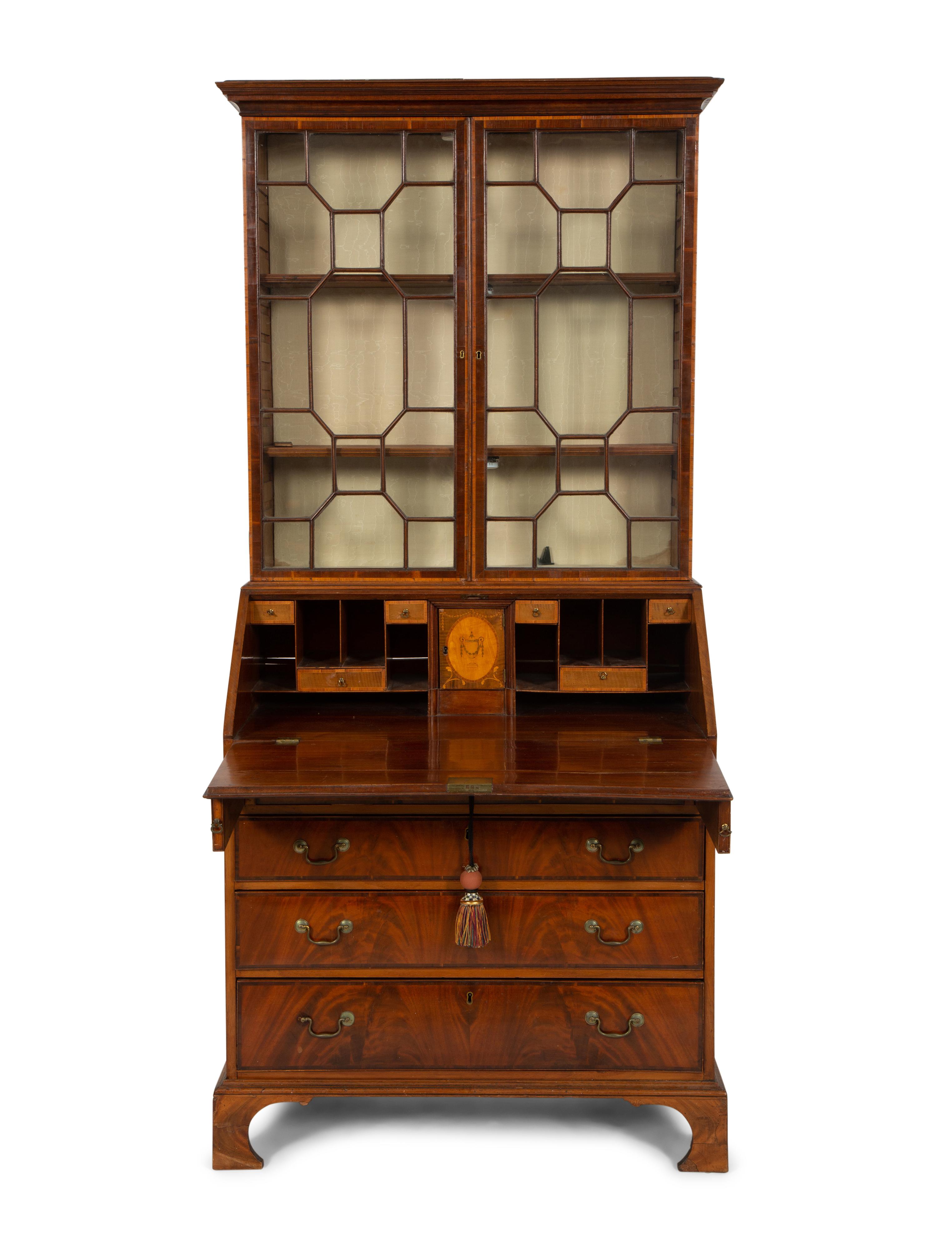 A George III Mahogany Secretary Desk
