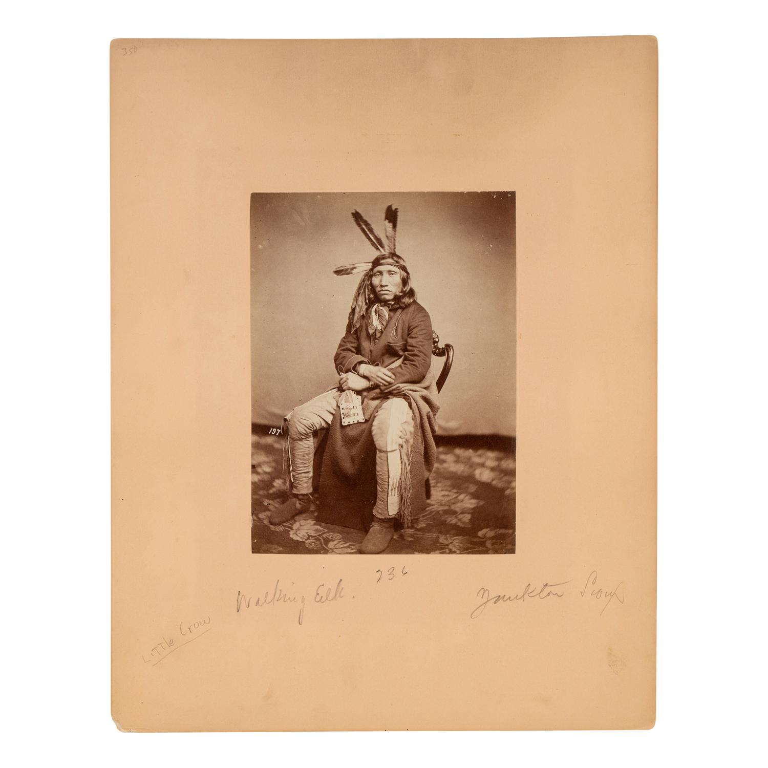 Studio Portrait of A-ha-ka ma-ni, The Walking Elk, Yankton Sioux ca 1867-1872