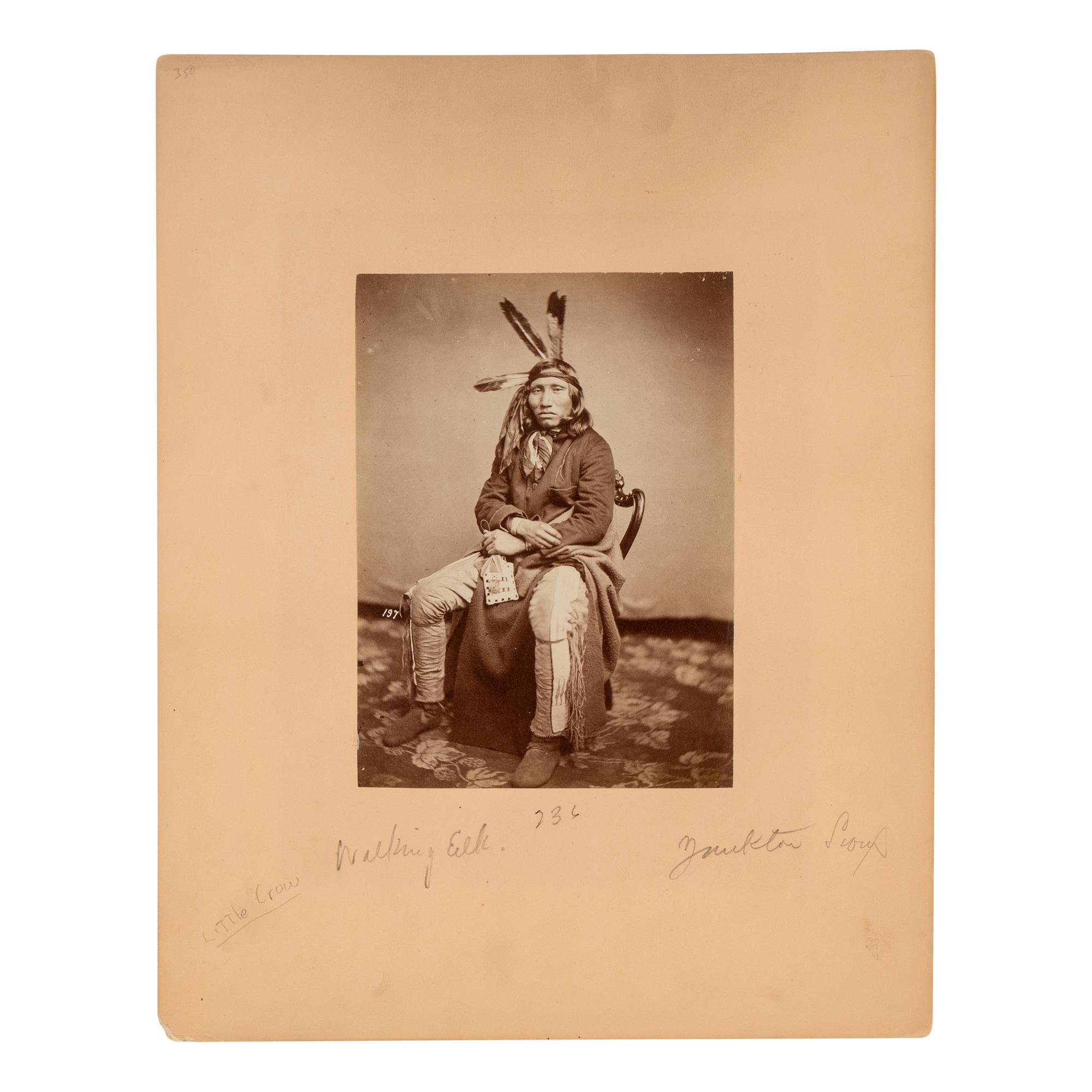 Studio Portrait of A-ha-ka ma-ni, The Walking Elk, Yankton Sioux ca 1867-1872