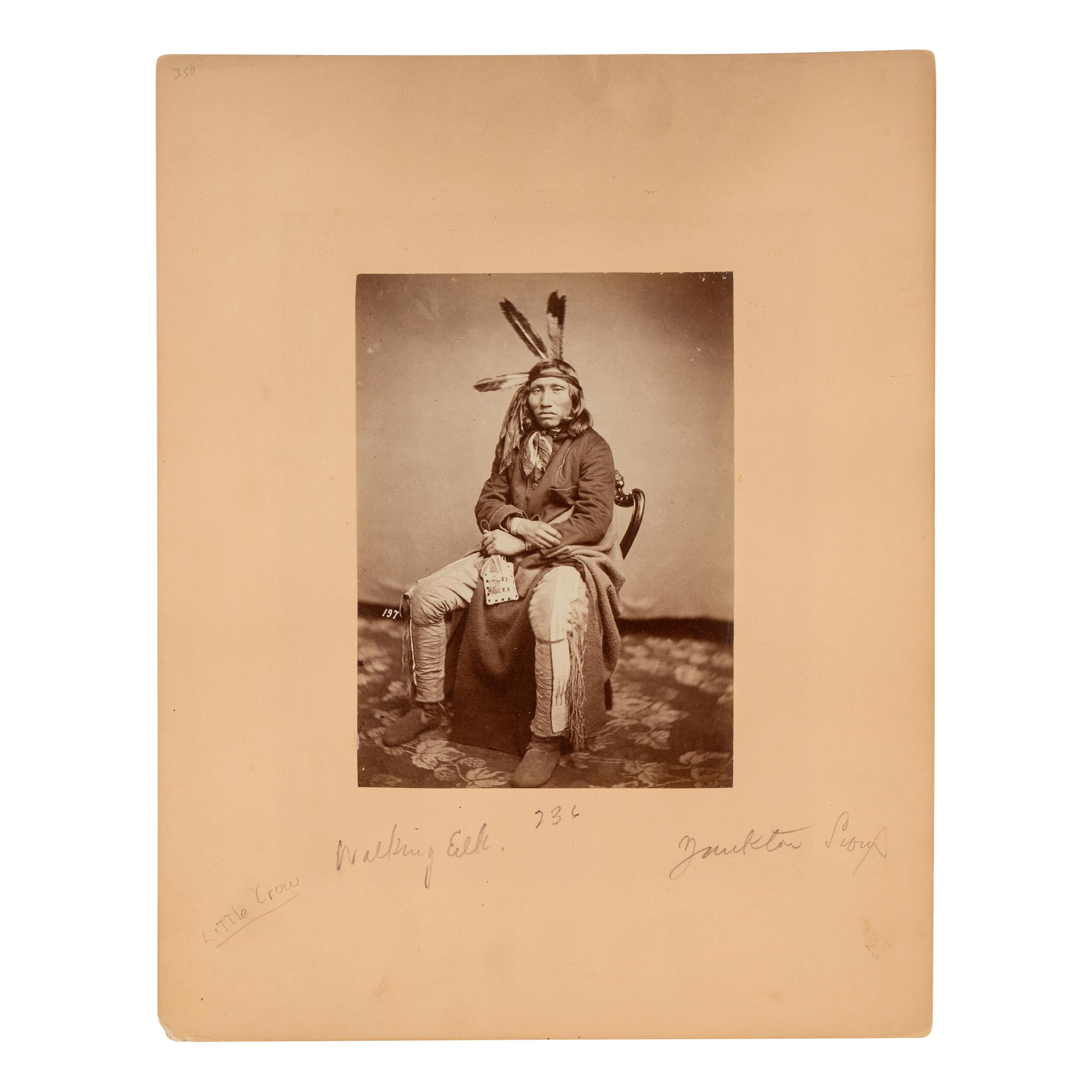 Studio Portrait of A-ha-ka ma-ni, The Walking Elk, Yankton Sioux ca 1867-1872