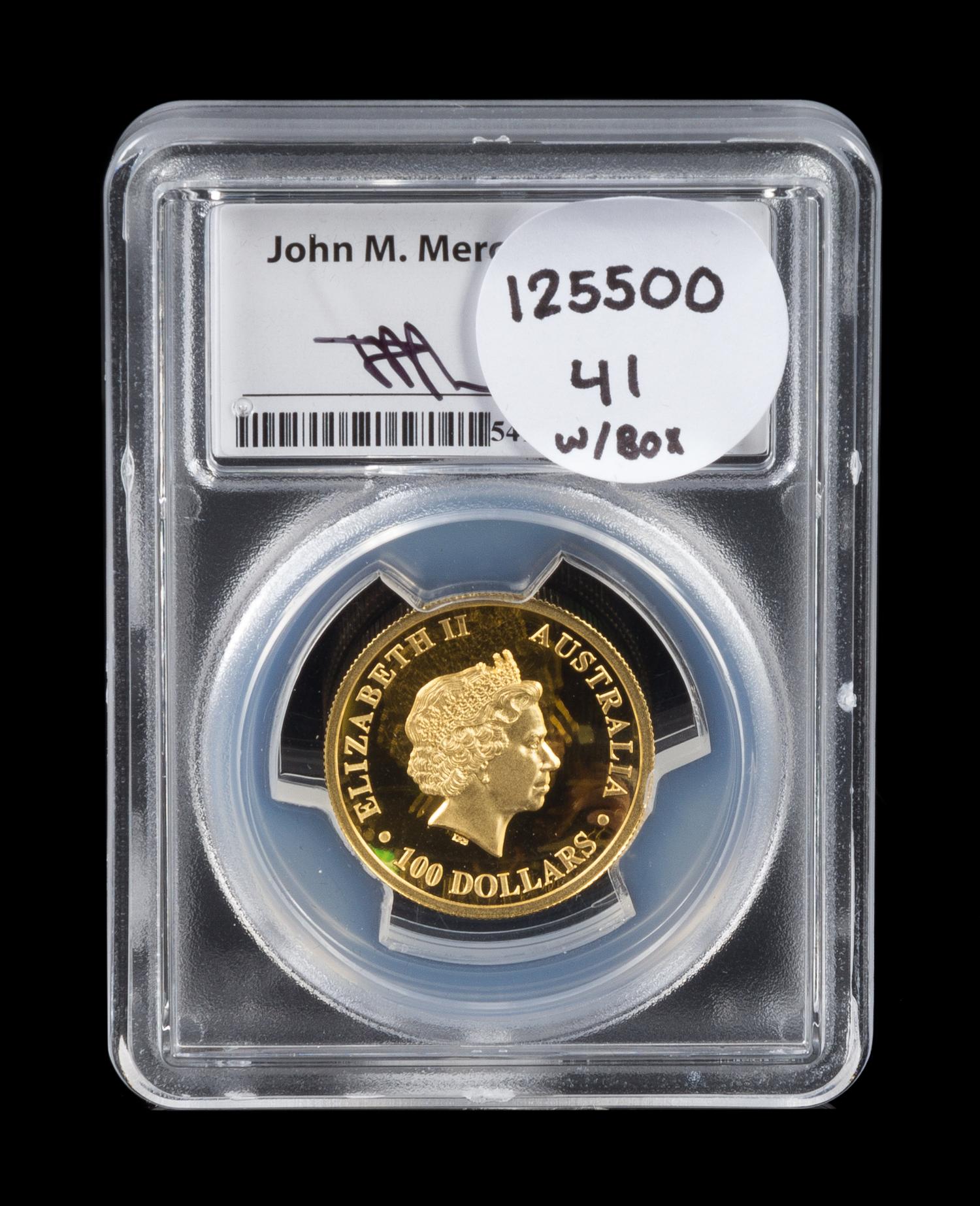 An Australia 2015-P Wedge-Tailed Eagle $100 High Relief Gold Proof
