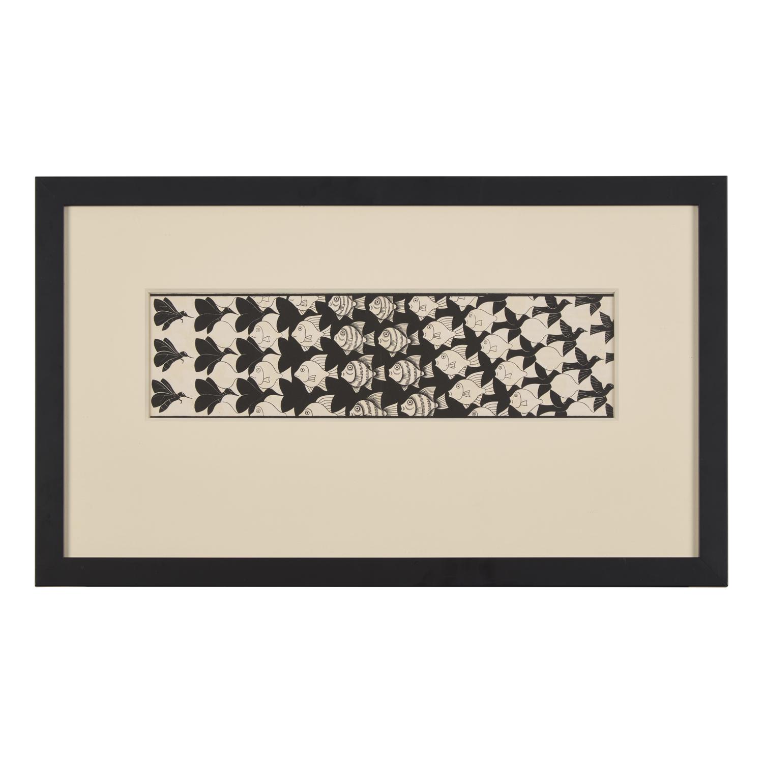 M.C. Escher (Dutch, 1898-1972) — Metamorphosis II (from Regelmatige Vlakerdeling ( Regular Division of the Plane) ) , 1958