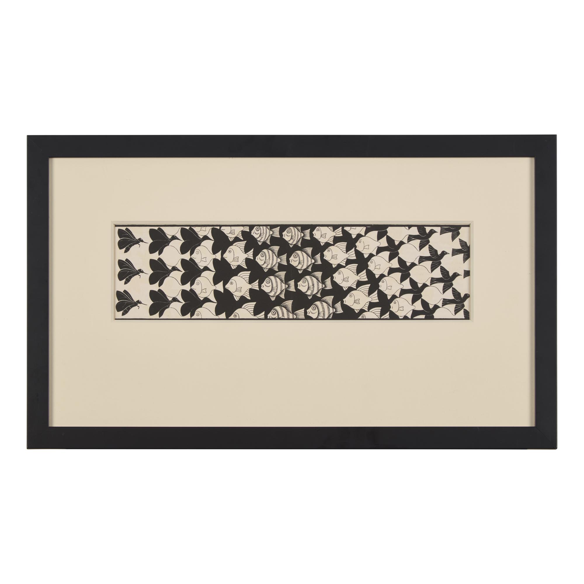 M.C. Escher (Dutch, 1898-1972) — Metamorphosis II (from Regelmatige Vlakerdeling ( Regular Division of the Plane) ) , 1958