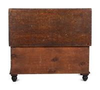 A Late Federal Country Red and Yellow Sponge-Decorated Blanket Chest