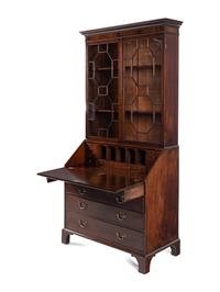 A George III Mahogany Bureau Bookcase