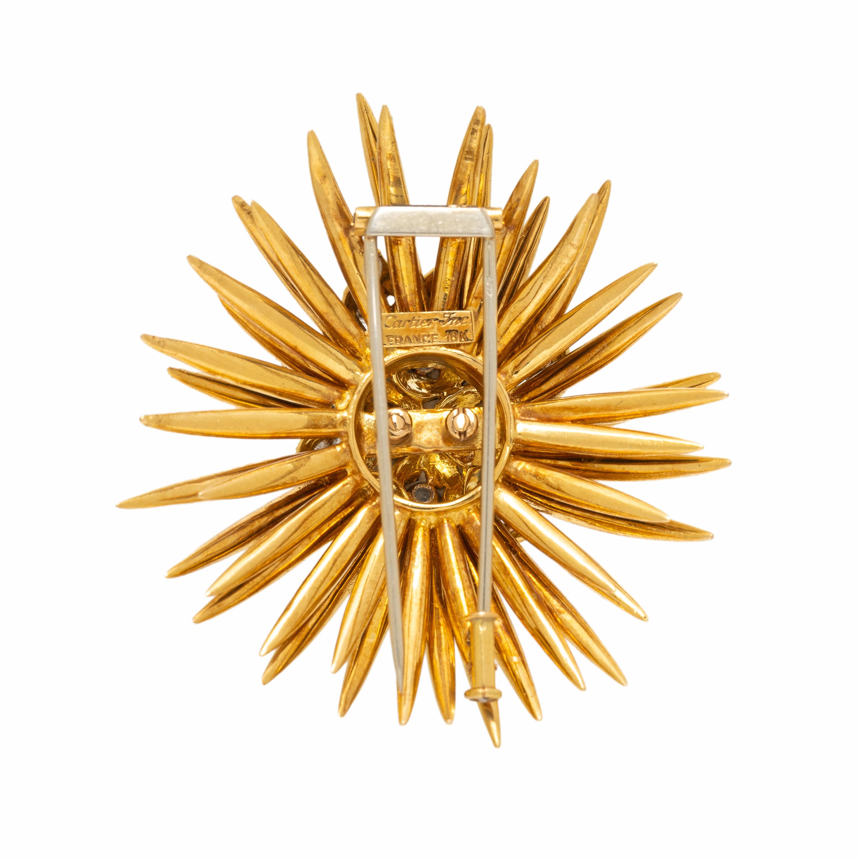 Cartier, France, Yellow Gold, Diamond, and Enamel Brooch