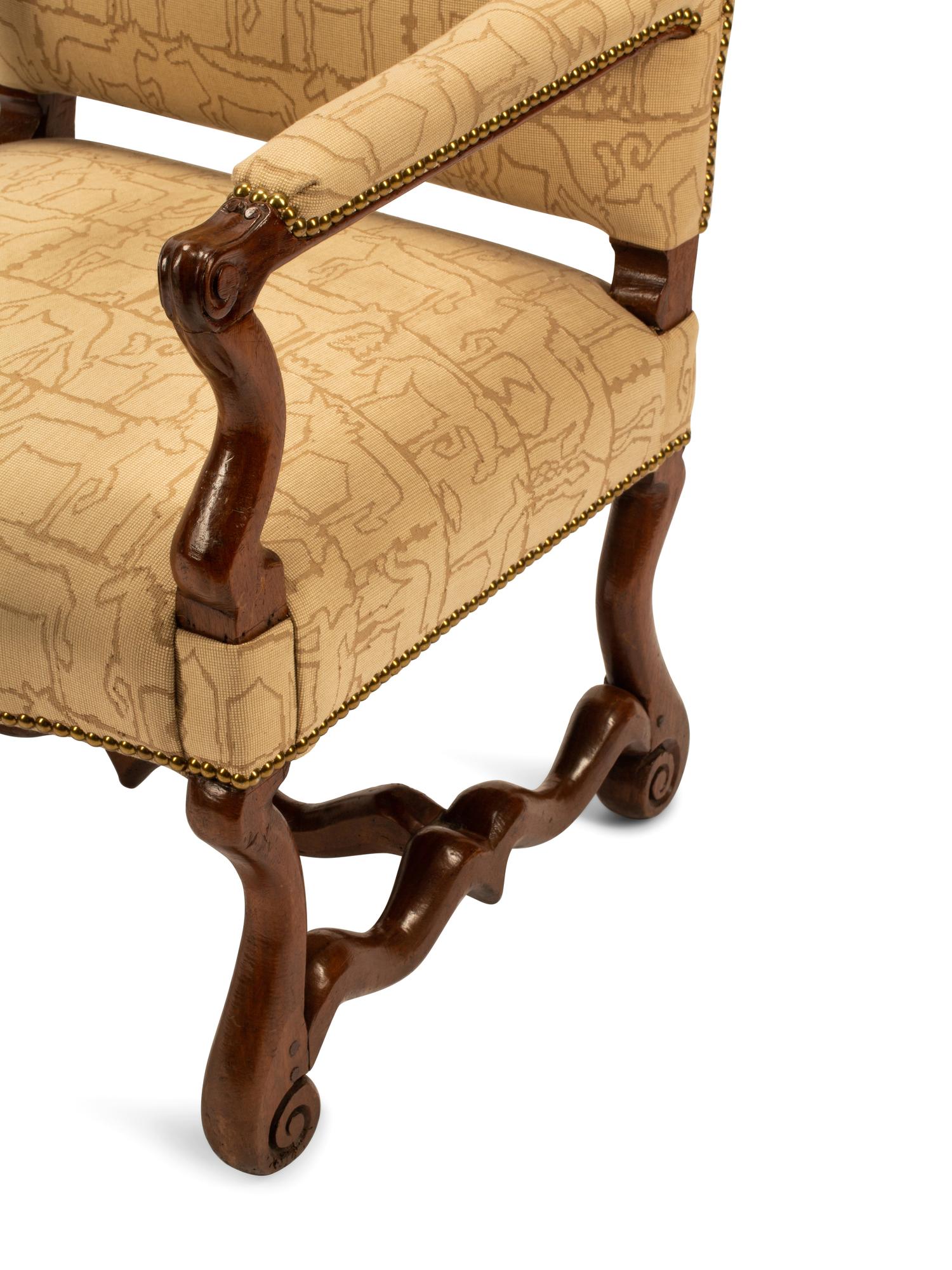 A Louis XIII Walnut Armchair