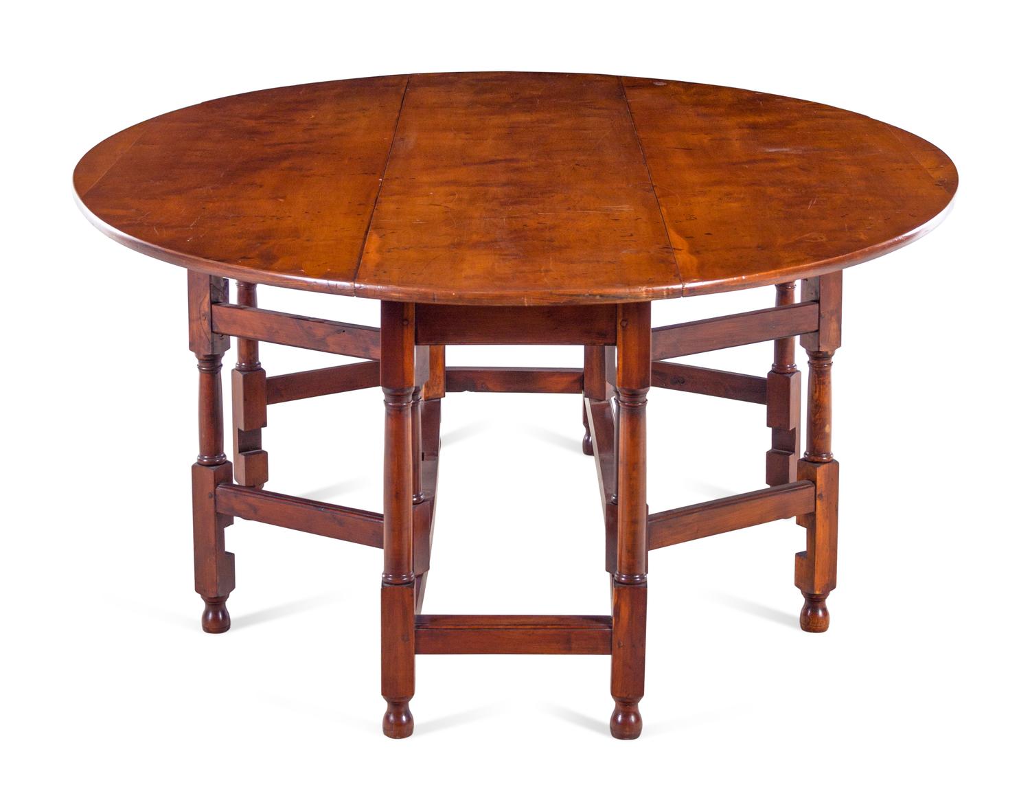A William and Mary Style Drop-Leaf Gate-Leg Table