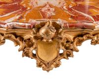 A South Italian Giltwood Marble-Top Console Table