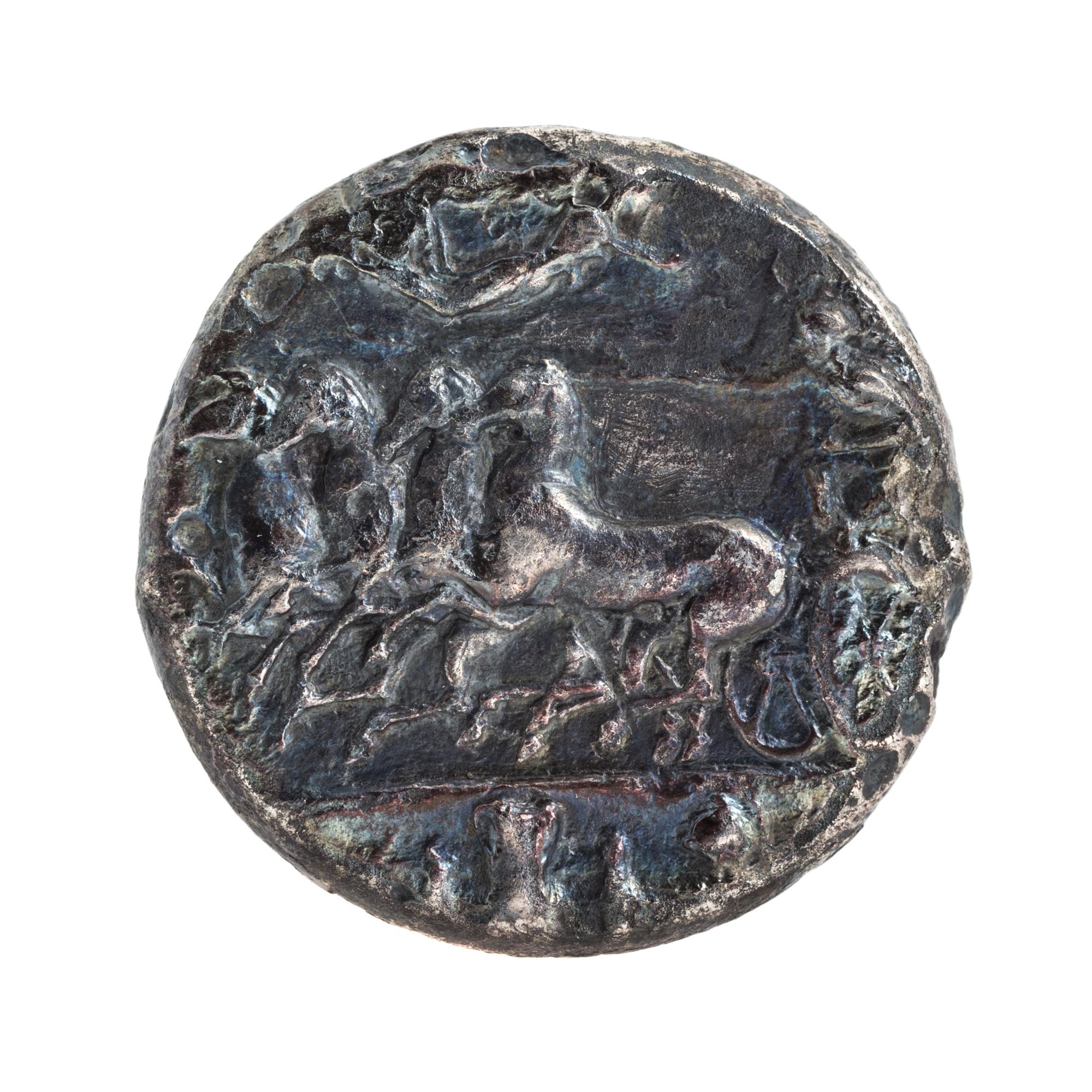 Sicily, Dionsius I (circa 405-367 BCE), Silver Dekadrachma — Silver Dekadrachma