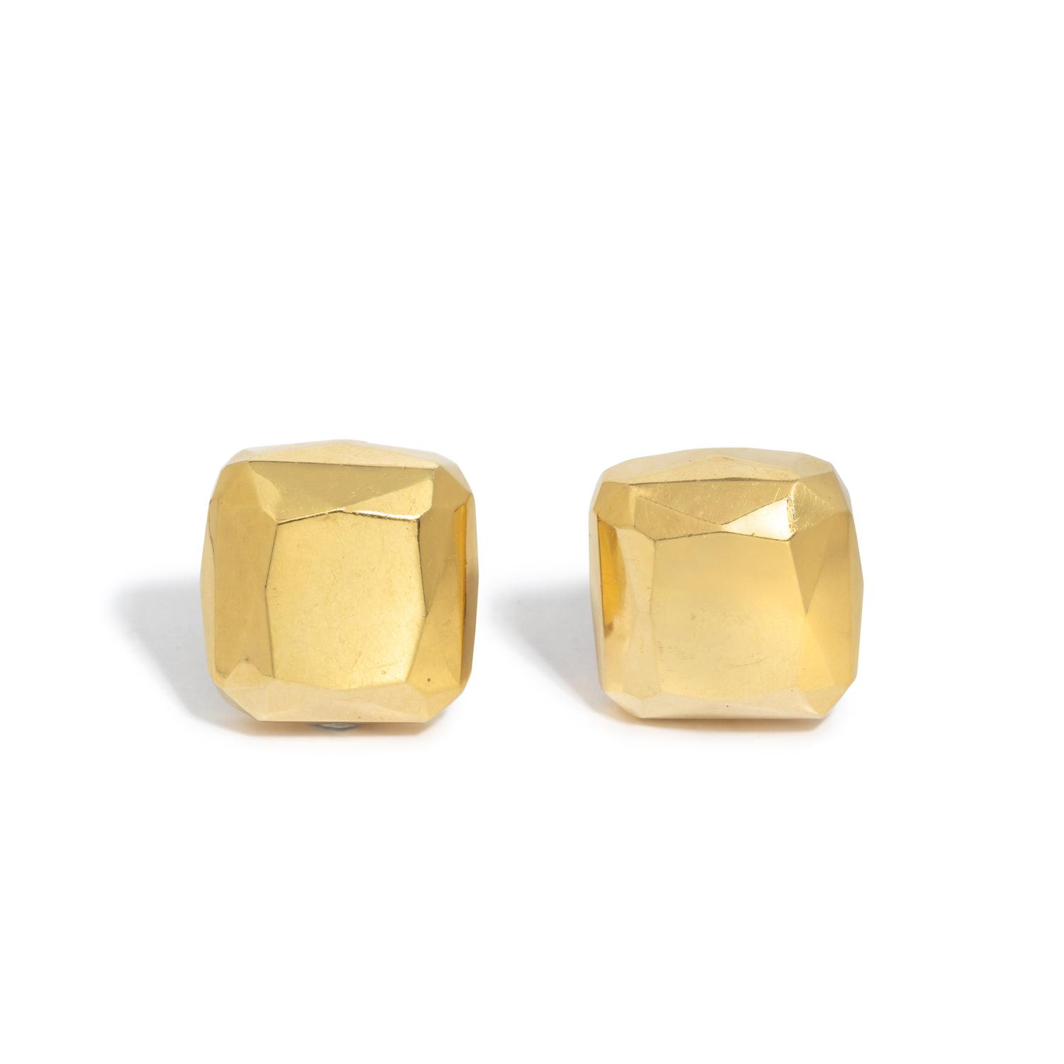 YELLOW GOLD EARCLIPS