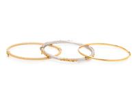 COLLECTION OF GOLD BANGLE BRACELETS