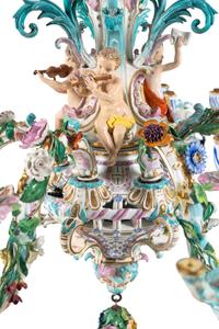 A Meissen Porcelain Twenty-Four Light Chandelier