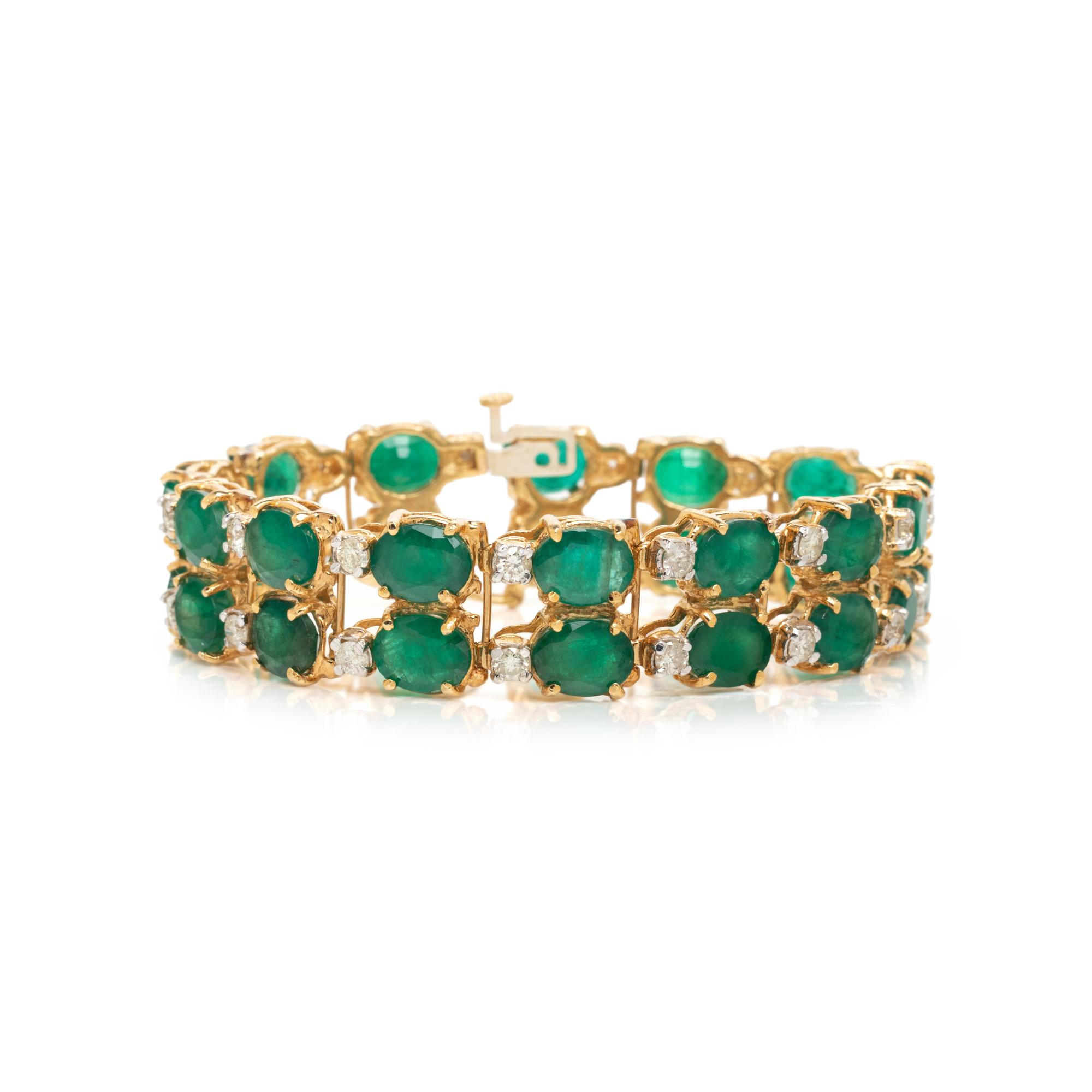EMERALD AND DIAMOND BRACELET
