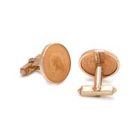 YELLOW GOLD AND COIN CUFFLINKS