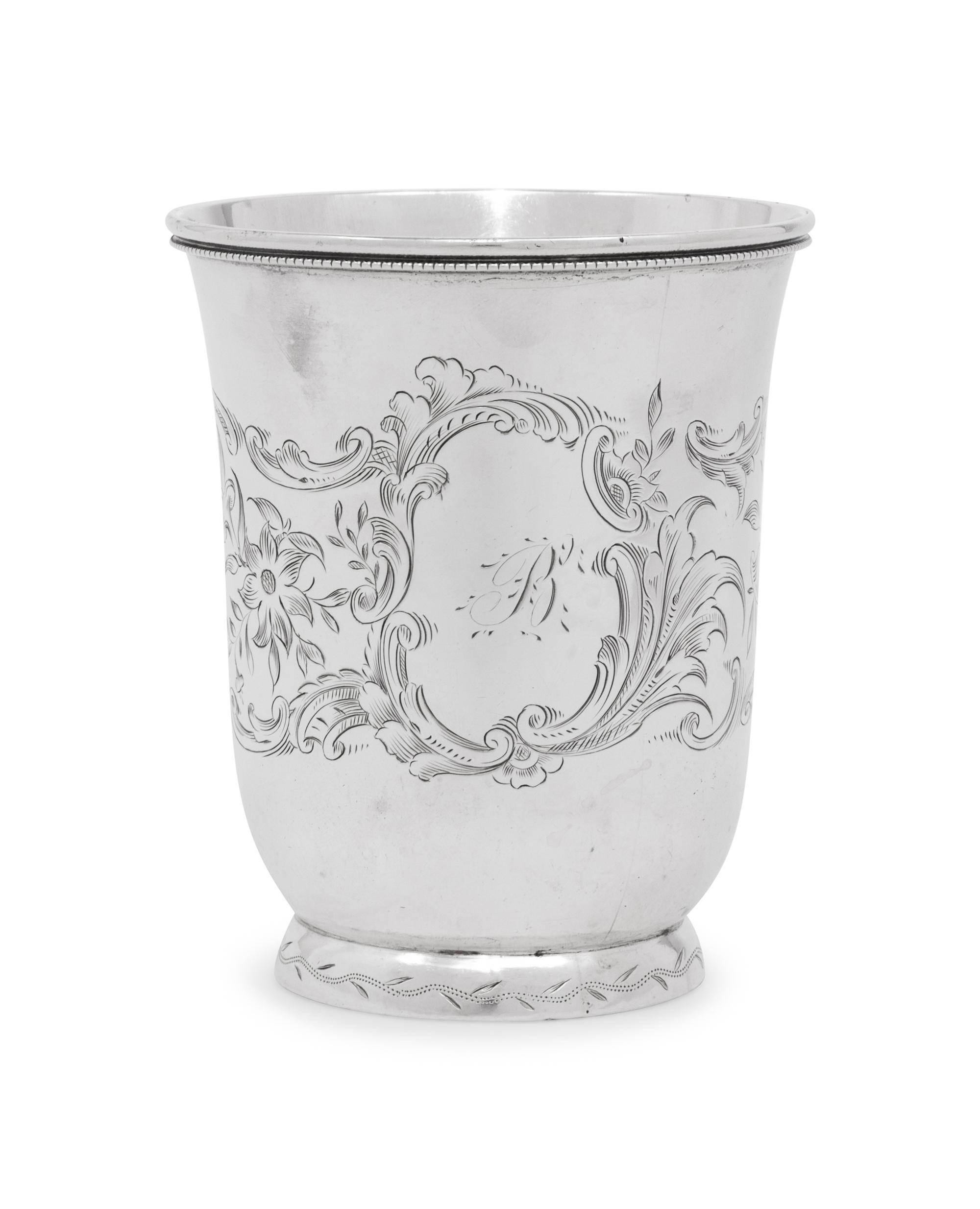 An American Coin Silver Beaker