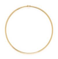 YELLOW GOLD OMEGA NECKLACE