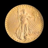 A United States 1922-S St. Gaudens $20 Gold Coin