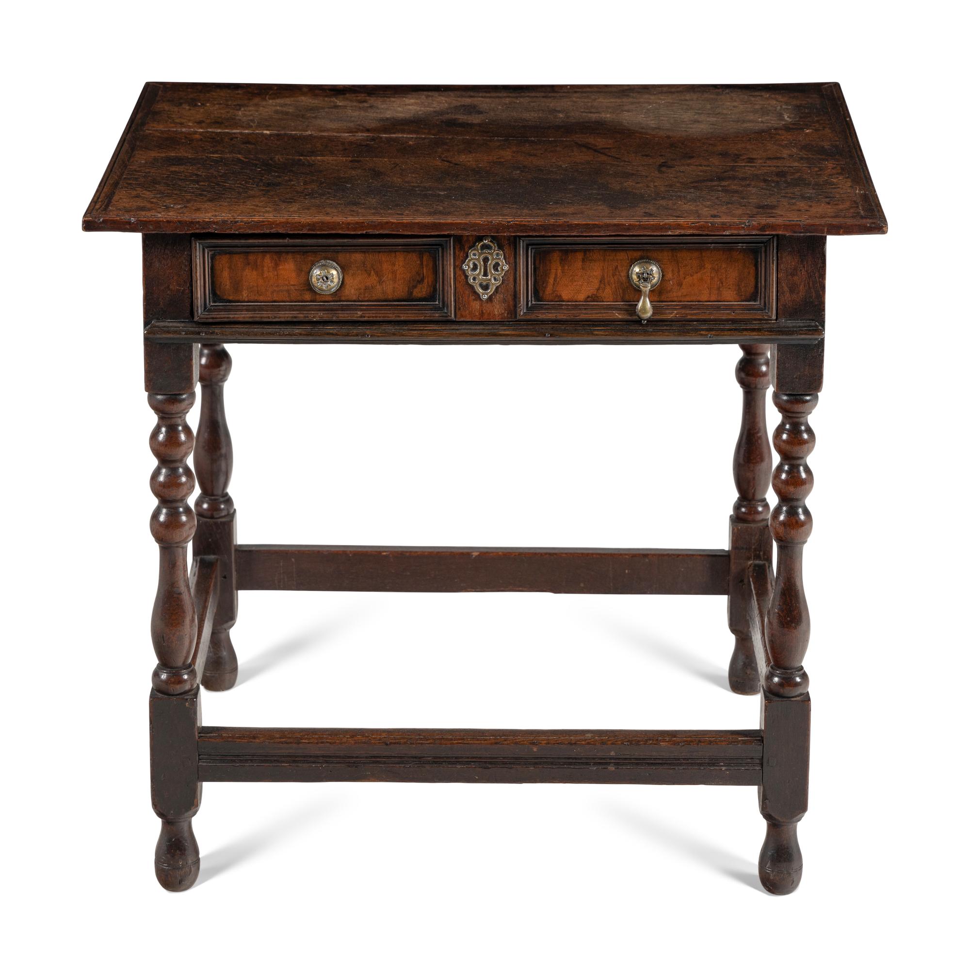 A William and Mary Oak Side Table