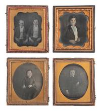 [EARLY PHOTOGRAPHY]. 20 sixth plate daguerreotypes featuring young boys and groups of siblings.