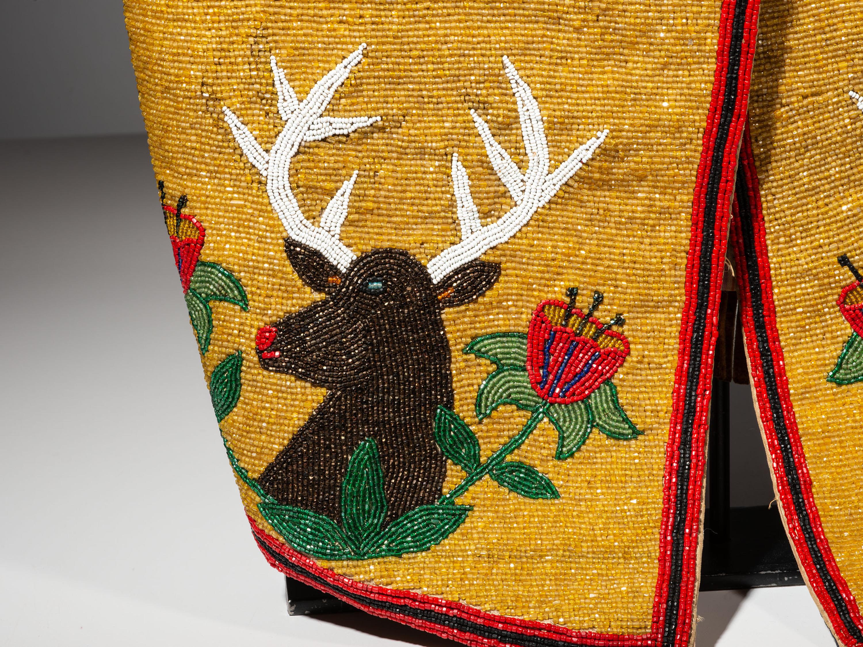 Plateau Beaded Vest, with Elk