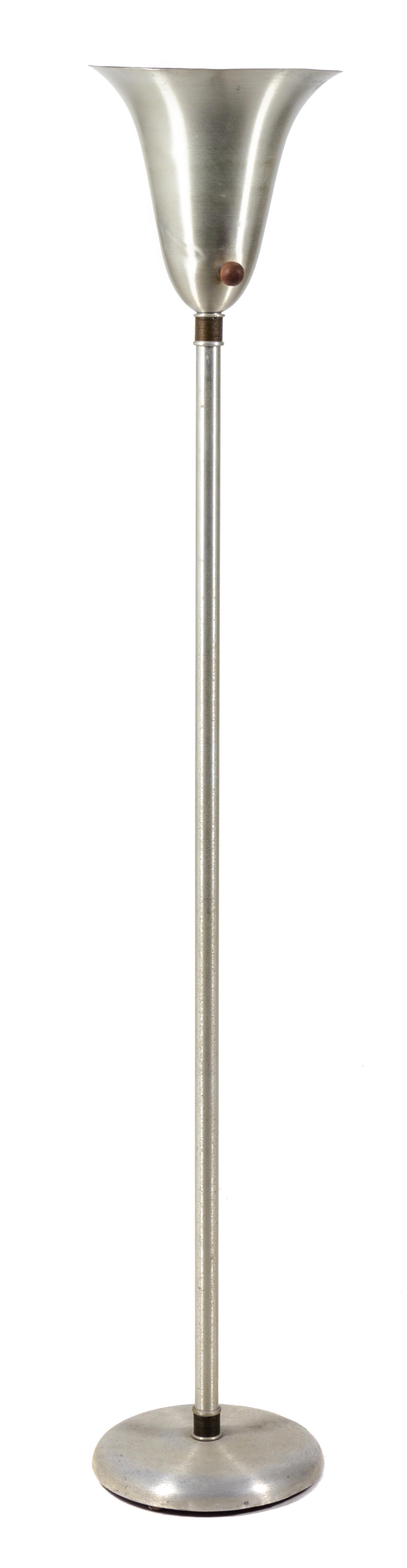 A Torchiere, Russel Wright Height 65 1/4 inches.