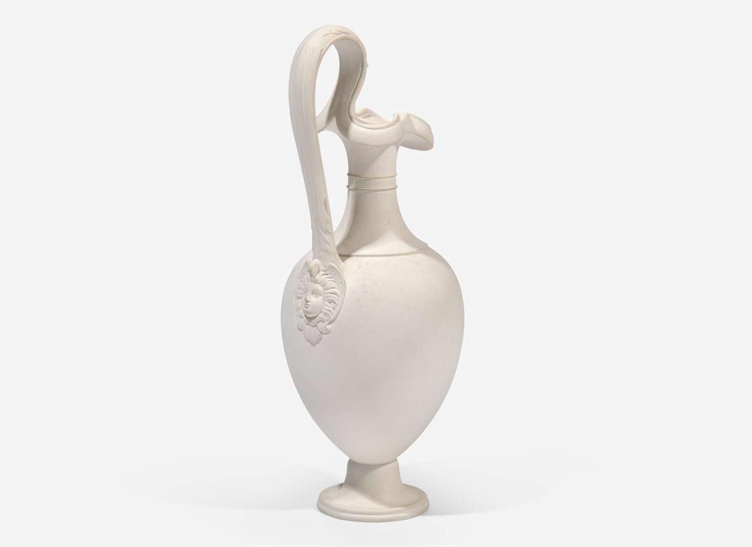 A Wedgwood White Stoneware Oenochoe, UK, circa 1800