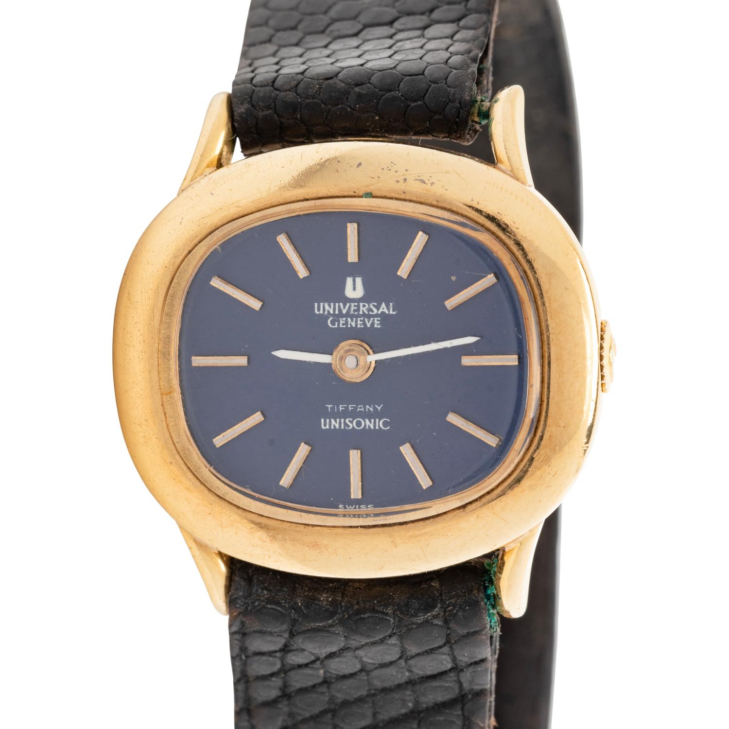 UNIVERSAL GENEVE FOR TIFFANY & CO., 18K YELLOW GOLD 'UNISONIC' WRISTWATCH