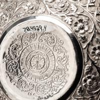 Four Indian Chased Silver Bowls