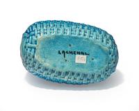 Edmond Lachenal (French, 1855-1948), A Turquoise Glazed Stoneware Panier, Paris, France, circa 1900