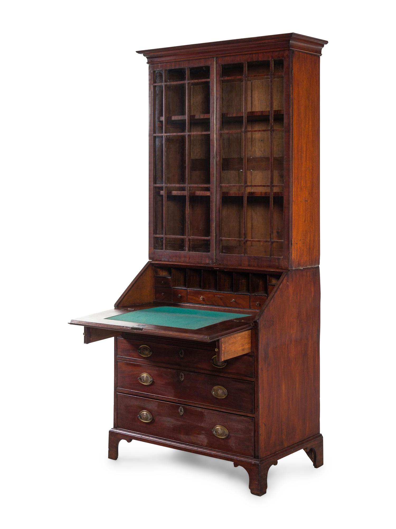 A George III Style Mahogany Secretary Bookcase