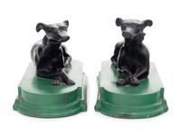 A Pair of Resin Greyhounds