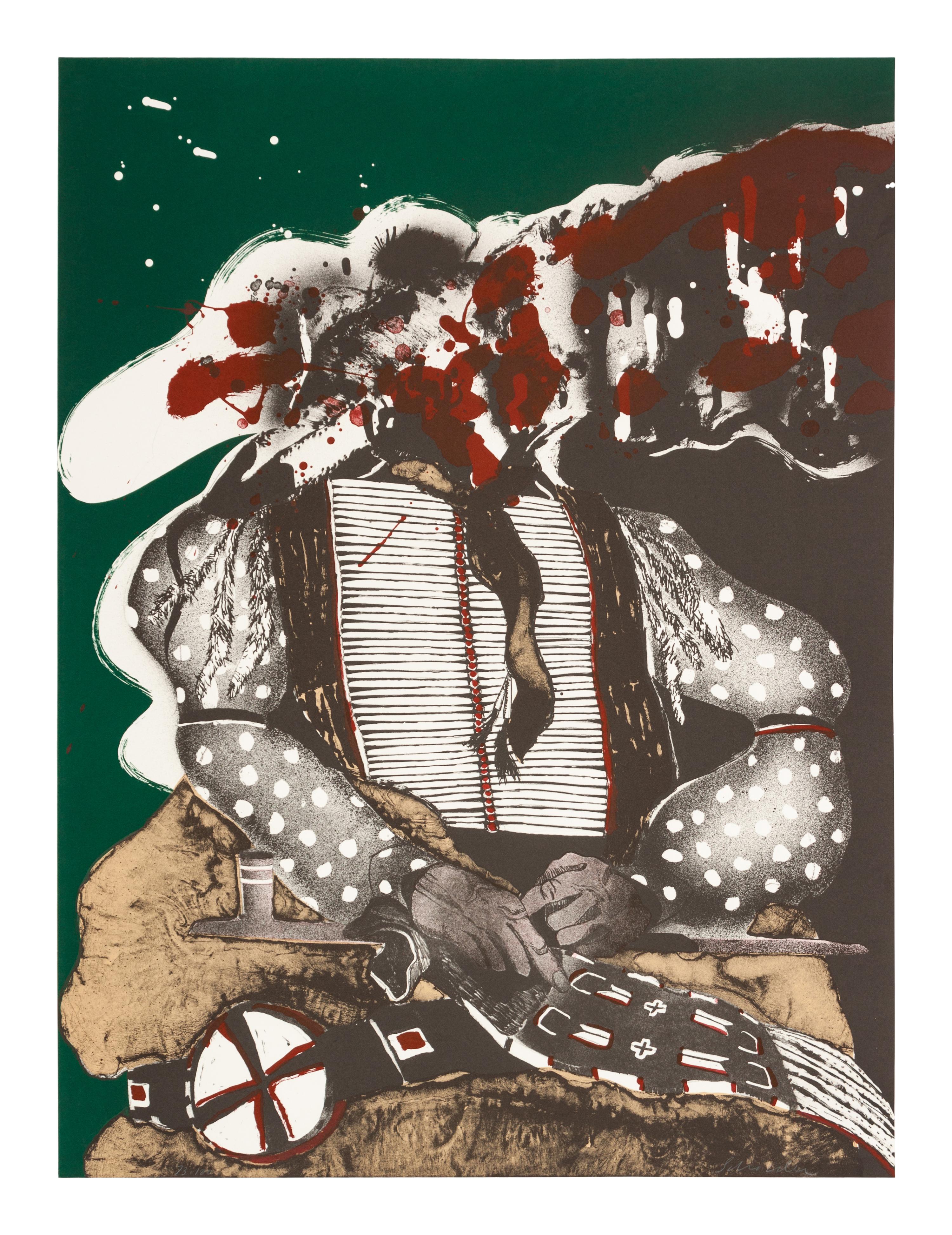 Lot is located and will ship from Denver, Colorado. Portrait of a Massacred Indian edition 73/100, 1973