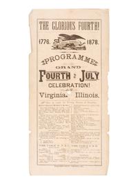 [FAIRS & CELEBRATIONS]. A group of 19th-century broadsides promoting local celebrations including Independence Day.