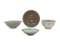 Eight Chinese Export Celadon Glazed Bowls