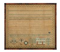 A Needlework Alphabet Sampler Wrought by Amanda Coolidge