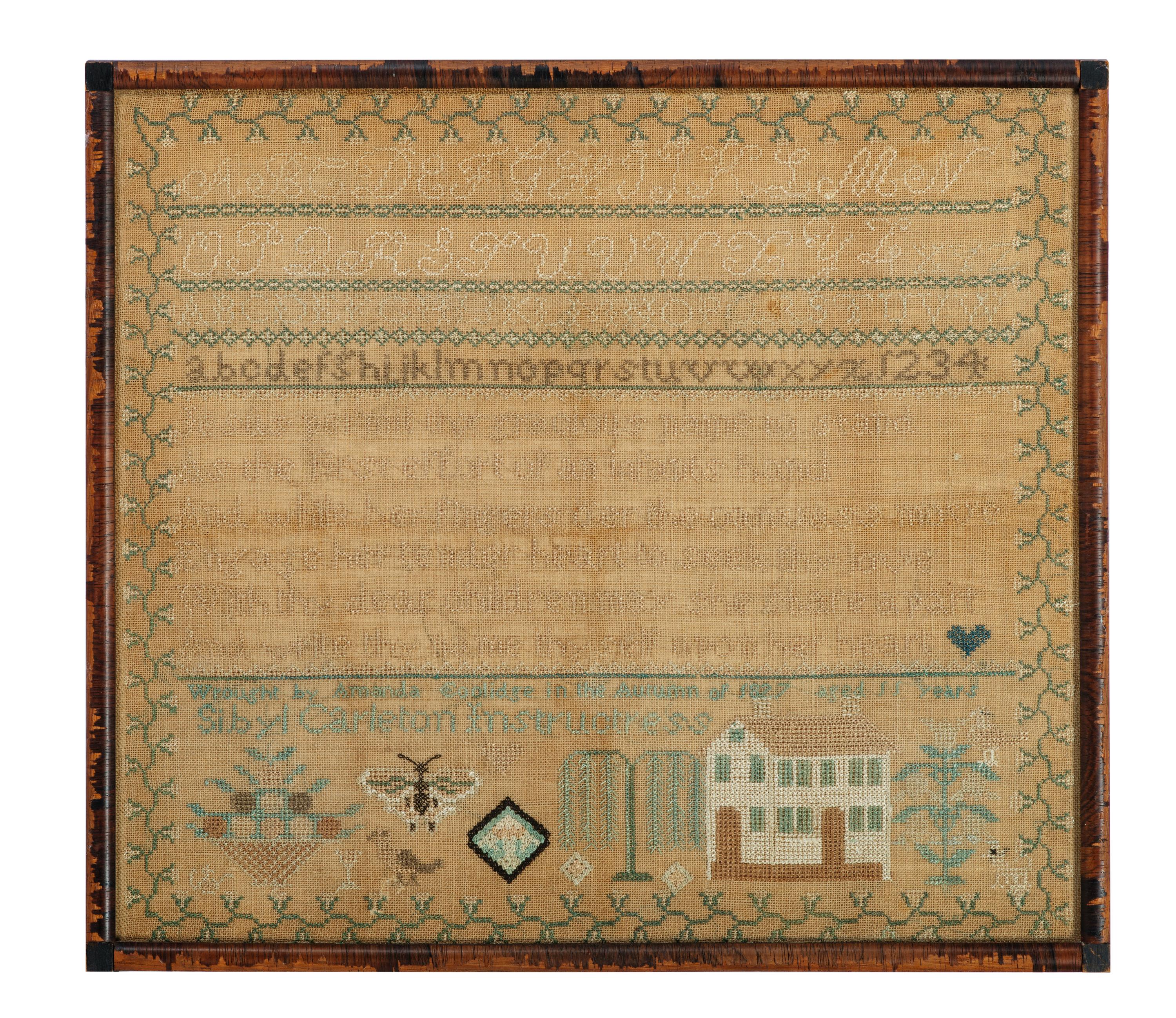 A Needlework Alphabet Sampler Wrought by Amanda Coolidge