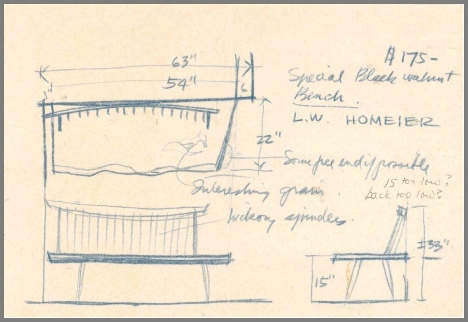 Conoid bench, 1963