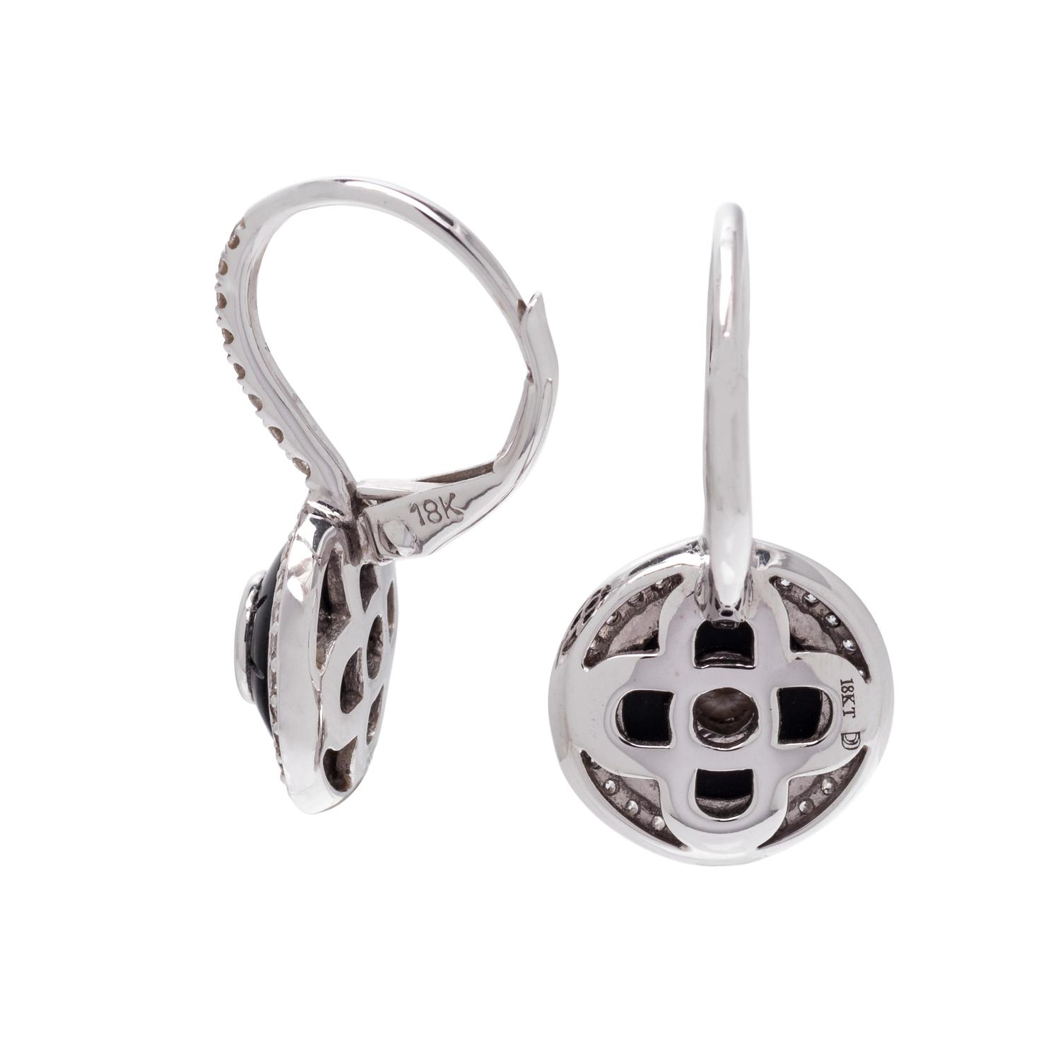 DIAMOND AND ONYX EARRINGS