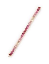 PINK SAPPHIRE AND DIAMOND BRACELET